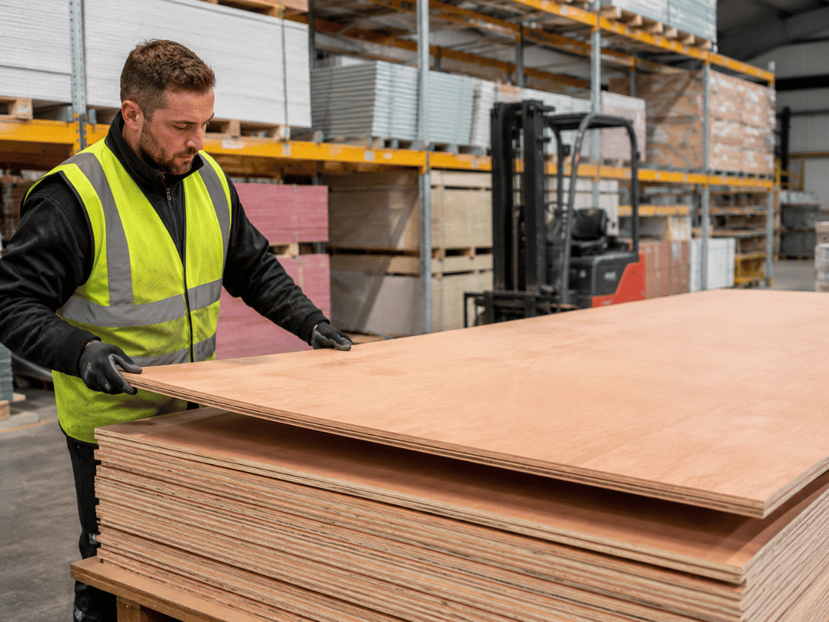Chinese hardwood plywood sheets for backing boards and drylining reinforcement applications