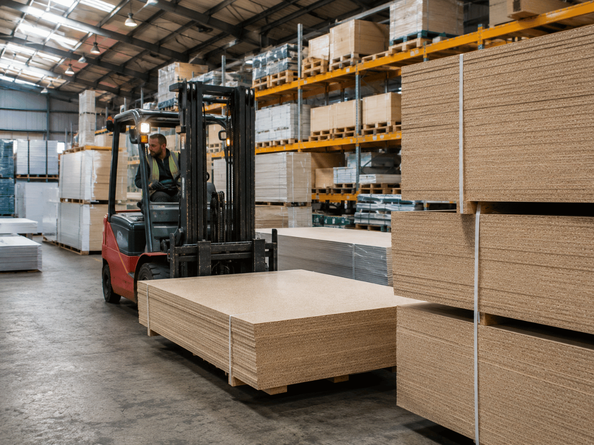 Chipboard sheets for flooring and interior construction applications