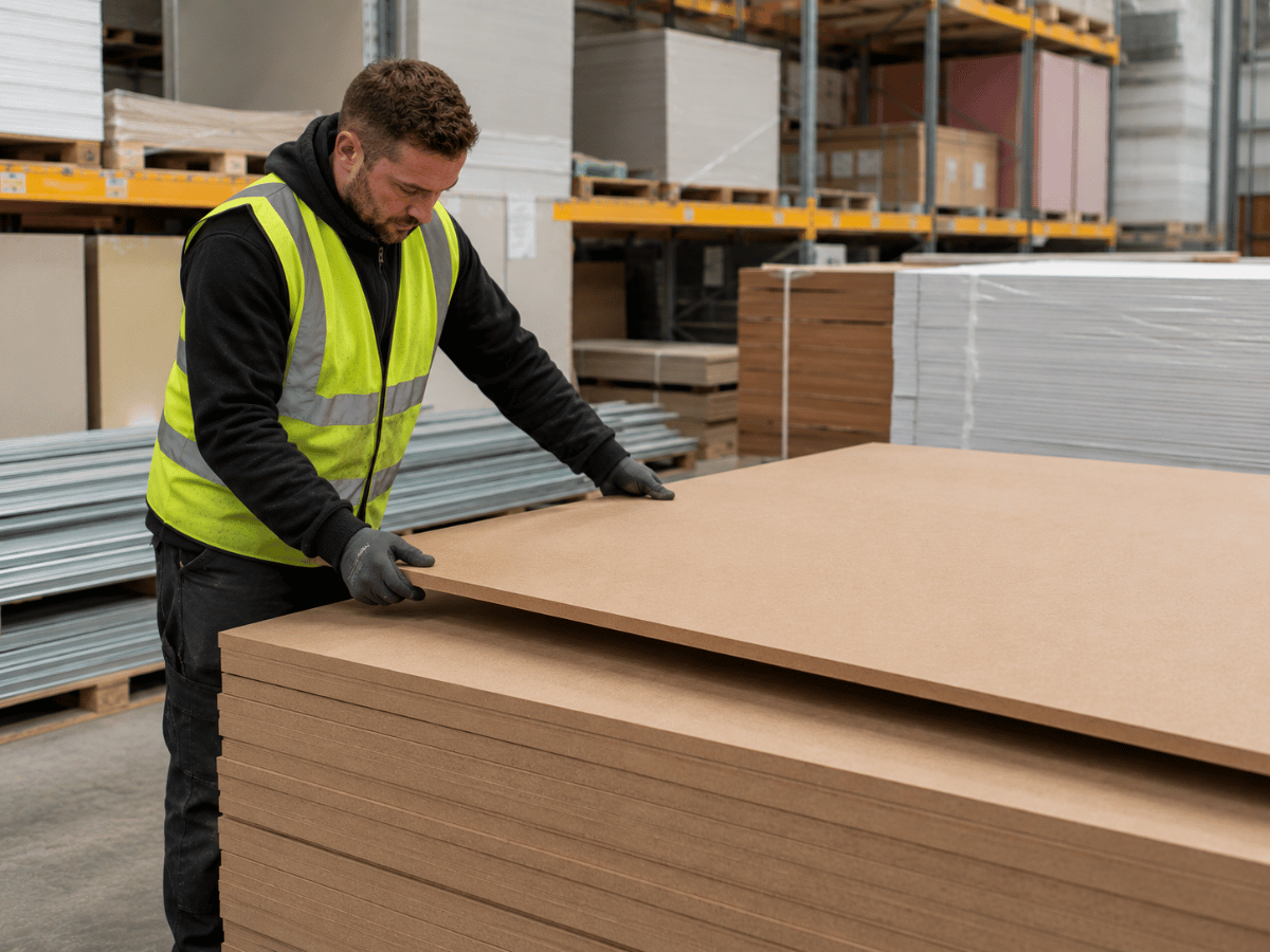 MDF boards for interior joinery and drylining fit-out applications